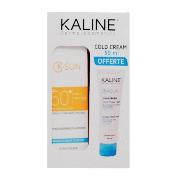 Kaline k.sun ecran invisible Peaux Normales a seches 50ml+k.aqua cold creme pack
