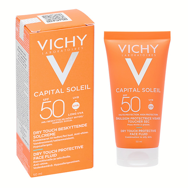VICHY Capital Soleil Dry Touch Matterende Solcreme SPF30+ UV-beskyttelse
